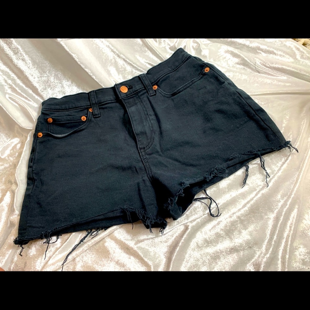 Never worn dark cut off jean shorts size 27
